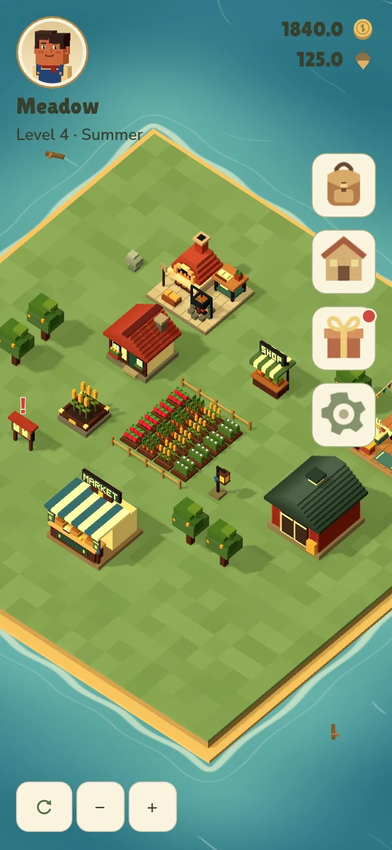 The farm on a phone held upright